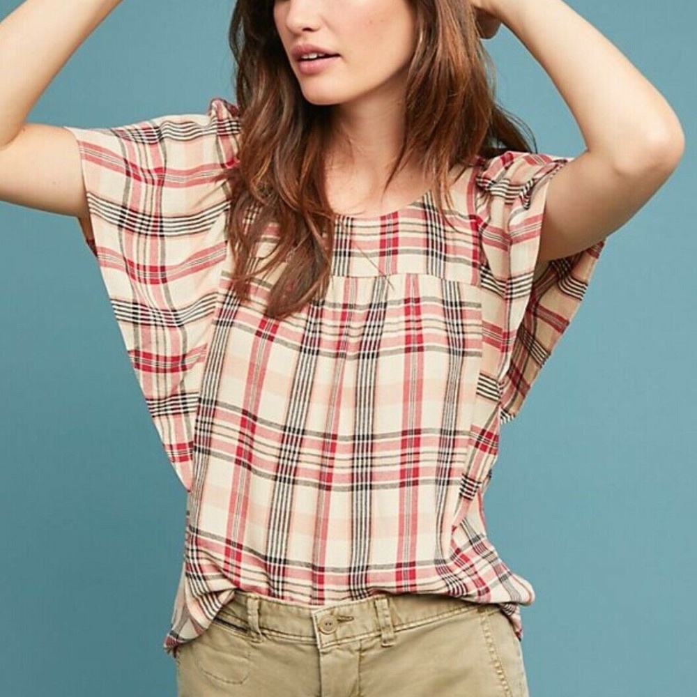 ANTHROPOLOGIE - NWT Priscilla Plaid Blouse